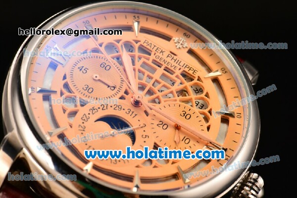 Patek Philippe Grand Complications ST25 Automatic Steel Case with Orange Dial and Stick Markers - Click Image to Close